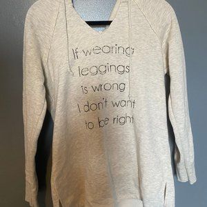 Cream Pullover with Hood